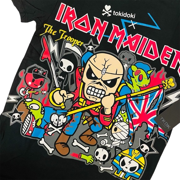 Iron Maiden Tokidoki The Trooper Men’s S Shirt Adios Zombie Unicorno Tee Top NWT - Picture 1 of 3